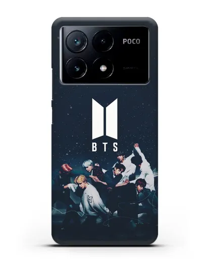 Чехол с изображением солистов группы BTS силиконовый для Xiaomi Poco X6 Pro