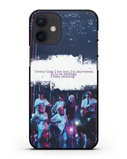 Чехол с фотографией группы BTS силиконовый для iPhone 12 mini