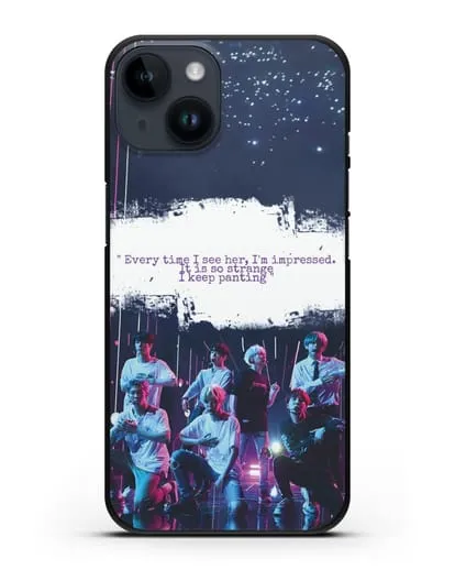 Чехол с фотографией группы BTS силиконовый для iPhone 14