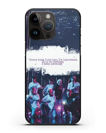 Чехол с фотографией группы BTS силиконовый для iPhone 14 Pro Max