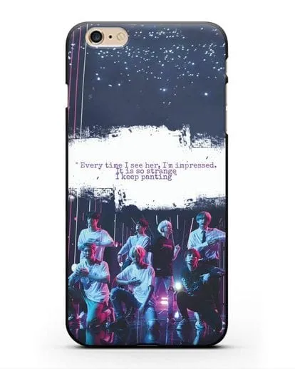 Чехол с фотографией группы BTS силиконовый для iPhone 6 Plus