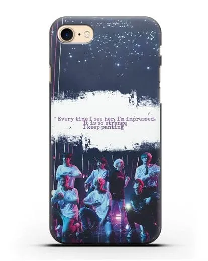 Чехол с фотографией группы BTS силиконовый для iPhone 8