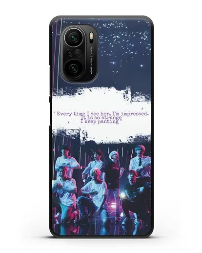 Чехол с фотографией группы BTS силиконовый для Xiaomi Poco F3 Pro