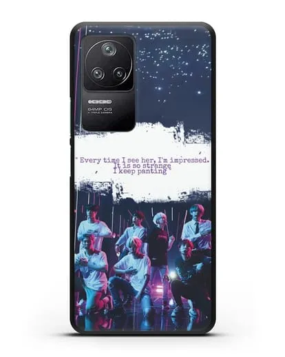 Чехол с фотографией группы BTS силиконовый для Xiaomi Poco F4