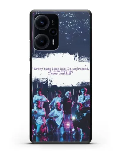 Чехол с фотографией группы BTS силиконовый для Xiaomi Poco F5