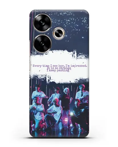 Чехол с фотографией группы BTS силиконовый для Xiaomi Poco F6