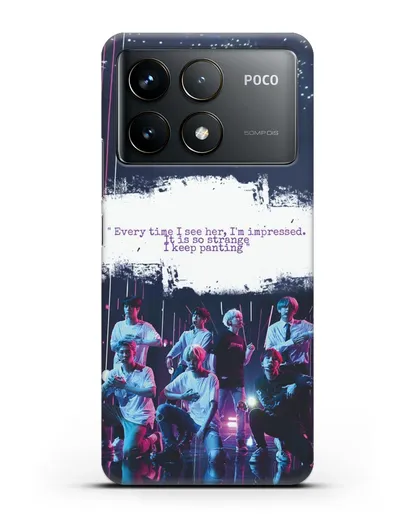 Чехол с фотографией группы BTS силиконовый для Xiaomi Poco F6 Pro
