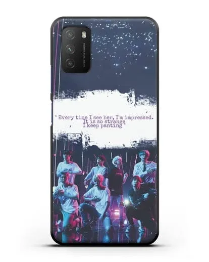 Чехол с фотографией группы BTS силиконовый для Xiaomi Poco M3