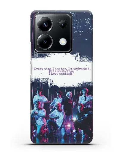 Чехол с фотографией группы BTS силиконовый для Xiaomi Poco X6
