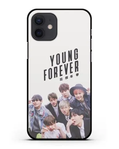 Чехол с картинкой BTS. Young Forever силиконовый для iPhone 12