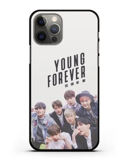 Чехол с картинкой BTS. Young Forever силиконовый для iPhone 12 Pro