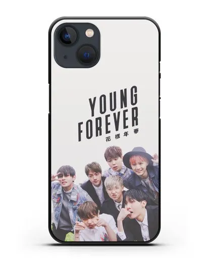 Чехол с картинкой BTS. Young Forever силиконовый для iPhone 13