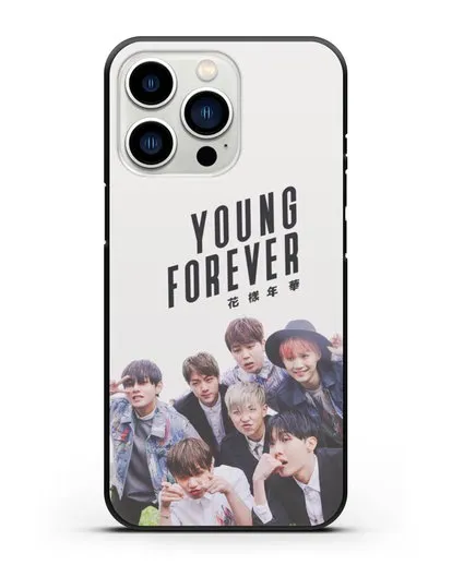 Чехол с картинкой BTS. Young Forever силиконовый для iPhone 13 Pro