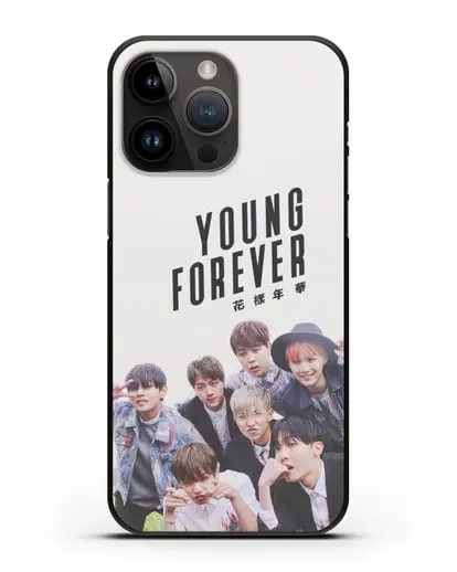 Чехол с картинкой BTS. Young Forever силиконовый для iPhone 14 Pro Max