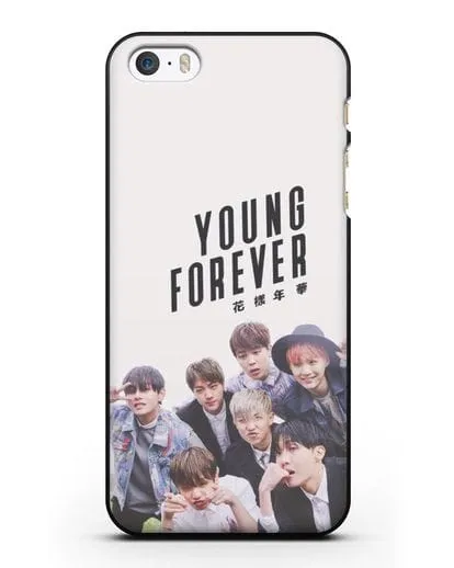 Чехол с картинкой BTS. Young Forever силиконовый для iPhone 5/5s/SE