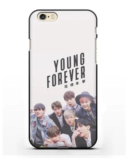 Чехол с картинкой BTS. Young Forever силиконовый для iPhone 6