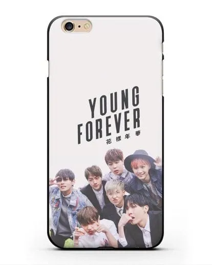 Чехол с картинкой BTS. Young Forever силиконовый для iPhone 6 Plus