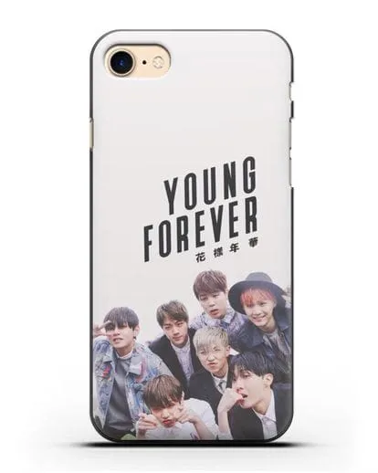 Чехол с картинкой BTS. Young Forever силиконовый для iPhone 8
