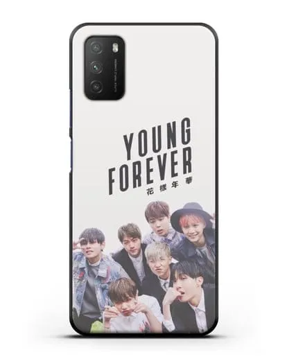 Чехол с картинкой BTS. Young Forever силиконовый для Xiaomi Poco M3