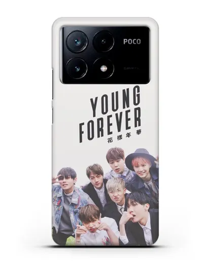 Чехол с картинкой BTS. Young Forever силиконовый для Xiaomi Poco X6 Pro