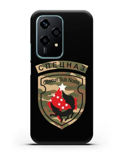 Чехол с надписью Спецназ и нарукавным знаком 5-я ОБрСпН цвет хаки силиконовый для Honor 200 Lite