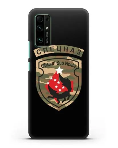 Чехол с надписью Спецназ и нарукавным знаком 5-я ОБрСпН цвет хаки силиконовый для Honor 30