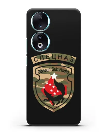Чехол с надписью Спецназ и нарукавным знаком 5-я ОБрСпН цвет хаки силиконовый для Honor 90