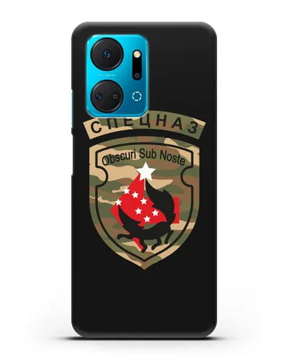 Чехол с надписью Спецназ и нарукавным знаком 5-я ОБрСпН цвет хаки силиконовый для Honor X7a Plus