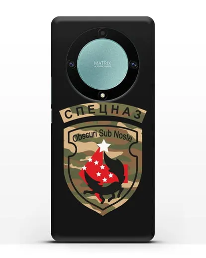 Чехол с надписью Спецназ и нарукавным знаком 5-я ОБрСпН цвет хаки силиконовый для Honor X9a