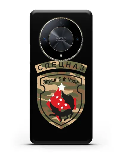Чехол с надписью Спецназ и нарукавным знаком 5-я ОБрСпН цвет хаки силиконовый для Honor X9b