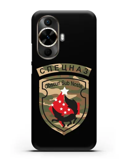 Чехол с надписью Спецназ и нарукавным знаком 5-я ОБрСпН цвет хаки силиконовый для Huawei Nova 12s
