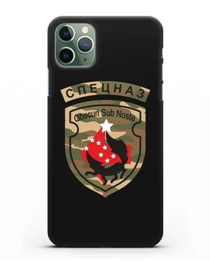 Чехол с надписью Спецназ и нарукавным знаком 5-я ОБрСпН цвет хаки силиконовый для iPhone 11 Pro Max