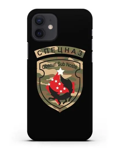 Чехол с надписью Спецназ и нарукавным знаком 5-я ОБрСпН цвет хаки силиконовый для iPhone 12