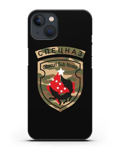 Чехол с надписью Спецназ и нарукавным знаком 5-я ОБрСпН цвет хаки силиконовый для iPhone 13 Mini