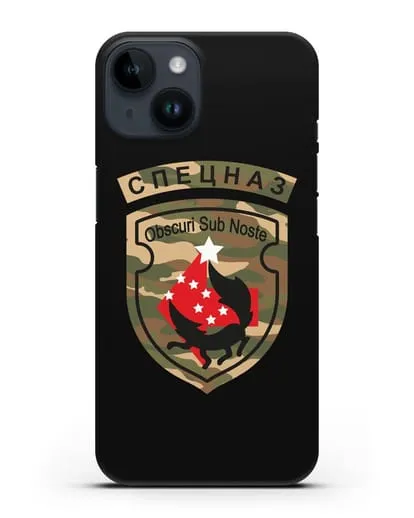 Чехол с надписью Спецназ и нарукавным знаком 5-я ОБрСпН цвет хаки силиконовый для iPhone 14