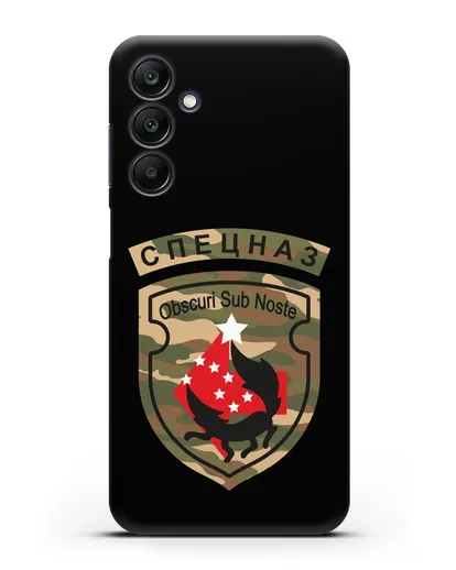 Чехол с надписью Спецназ и нарукавным знаком 5-я ОБрСпН цвет хаки силиконовый для Samsung Galaxy A15 [SM-A155]