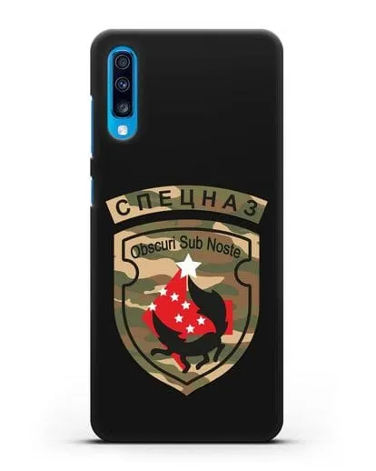 Чехол с надписью Спецназ и нарукавным знаком 5-я ОБрСпН цвет хаки силиконовый для Samsung Galaxy A70 [SM-A705F]