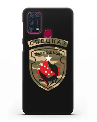 Чехол с надписью Спецназ и нарукавным знаком 5-я ОБрСпН цвет хаки силиконовый для Samsung Galaxy M31 [SM-M315F]