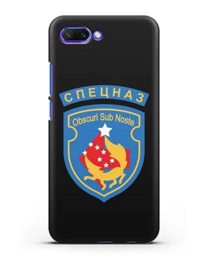 Чехол с надписью Спецназ и шевроном 5-я ОБрСпН синий цвет силиконовый для Honor 10