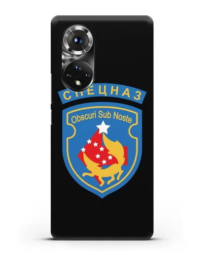Чехол с надписью Спецназ и шевроном 5-я ОБрСпН синий цвет силиконовый для Honor 50
