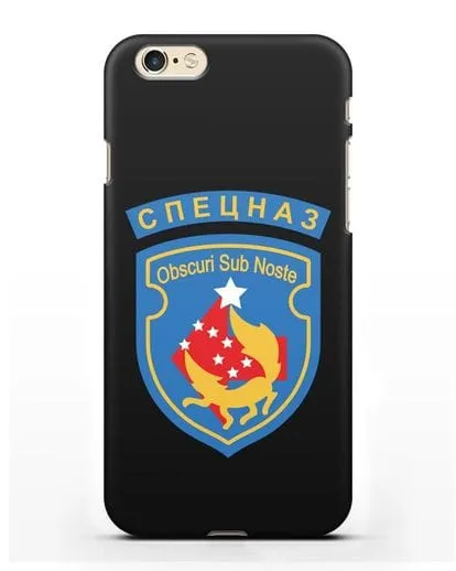 Чехол с надписью Спецназ и шевроном 5-я ОБрСпН синий цвет силиконовый для iPhone 6s