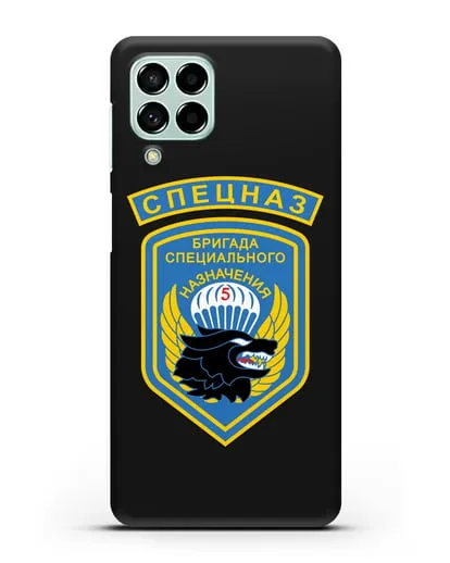 Чехол с шевроном 5-я ОБрСпН с изображением волка силиконовый для Samsung Galaxy M53 [SM-M536]