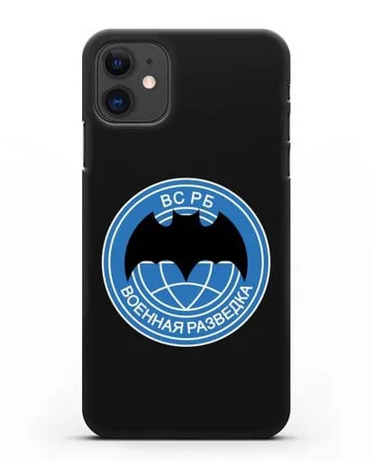 Чехол со знаком Военная разведка РБ силиконовый для iPhone 11