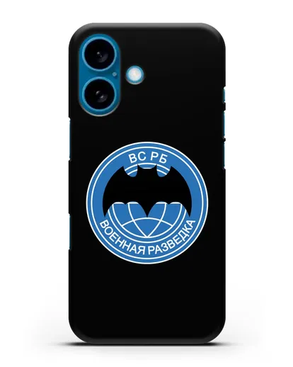 Чехол со знаком Военная разведка РБ силиконовый для iPhone 16