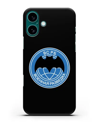Чехол со знаком Военная разведка РБ силиконовый для iPhone 16 Plus