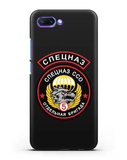 Чехол с изображением волка и надписью Спецназ ССО 5 ОБрСпН силиконовый для Honor 10