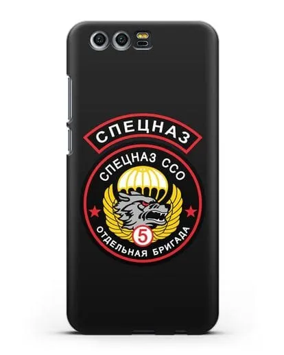 Чехол с изображением волка и надписью Спецназ ССО 5 ОБрСпН силиконовый для Honor 9