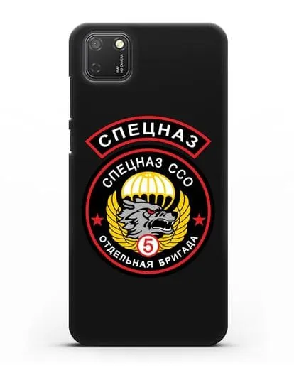 Чехол с изображением волка и надписью Спецназ ССО 5 ОБрСпН силиконовый для Honor 9S