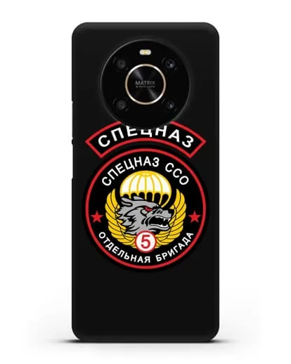 Чехол с изображением волка и надписью Спецназ ССО 5 ОБрСпН силиконовый для Honor X9
