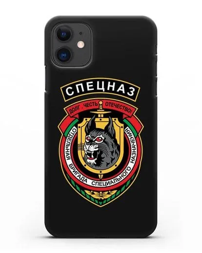 Чехол с эмблемой 3-я ОБрСпН ВВ МВД РБ силиконовый для iPhone 11